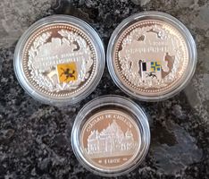 3× 1 Unze Silbermedaille Schweiz, Silber 999 1 Unze