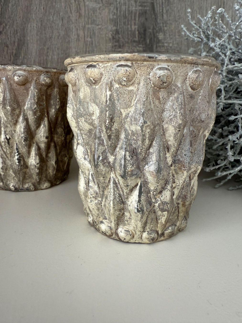 Portacandele: 3x Windlicht im Shabby Look, Neu – Usato da Wolfwil venduto da Inseider12 1