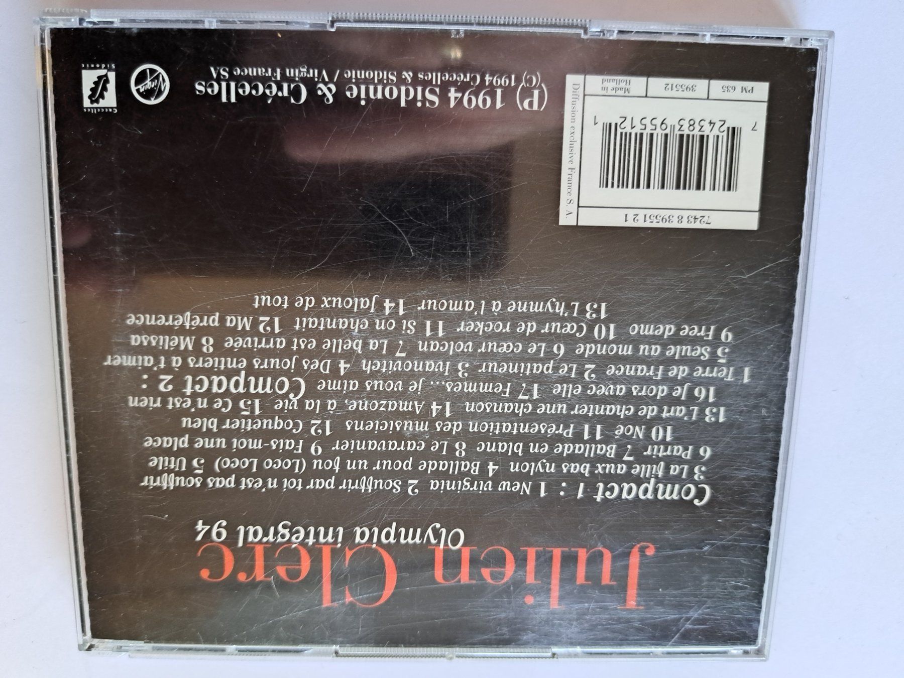 CDs: Cd Julien Clerc - Olympia 94 – D'occasion à Pully par bro_n52j 2