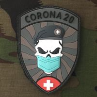 Abzeichen Einsatz Corona 20 Genie Panzer Klett Badge Chars