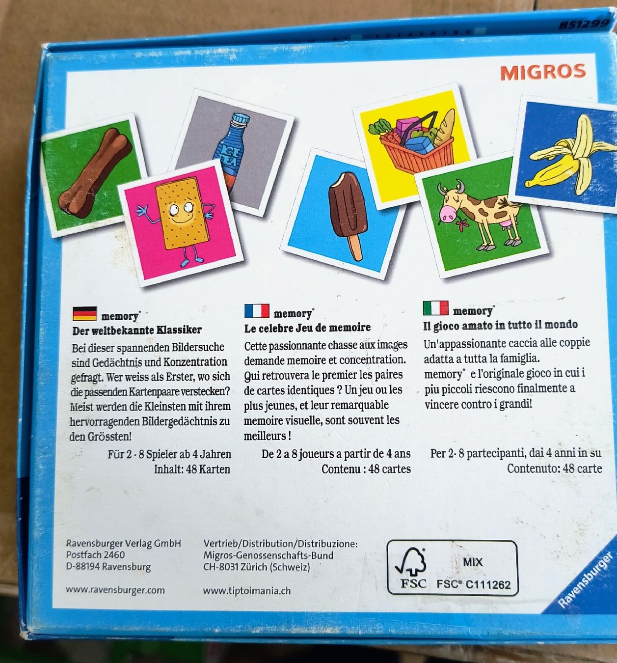 Ravensburger Giochi: Migros Memory - Ravensburger - Komplett – Usato da Oberweningen venduto da Bumblebee2 1