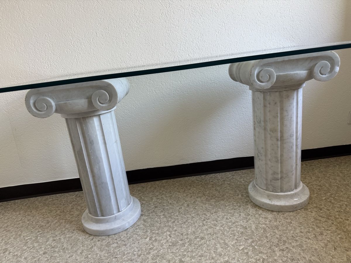 Tavoli: Vintage crystal table with sculpted marble columns – Nuovo (secondo la descrizione) da Zürich venduto da ada_t8qw 3