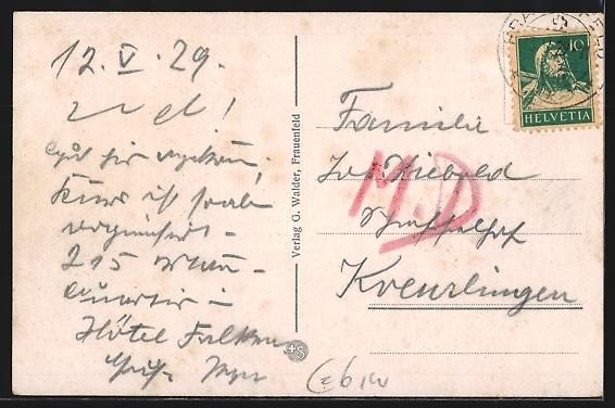 Cartoline postali: AK Frauenfeld, Teilansicht mit Kirche – Usato da Berlin venduto da bartko-reher 1