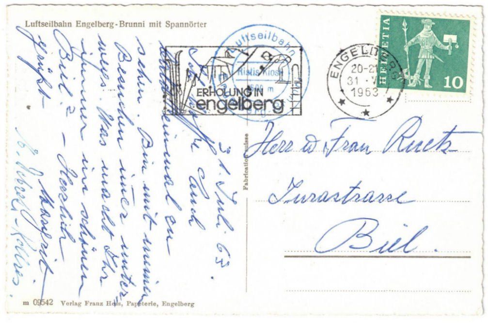 Cartes postales: Engelberg - Luftseilbahn Brunni – D'occasion à Binningen par Mountainrider 1