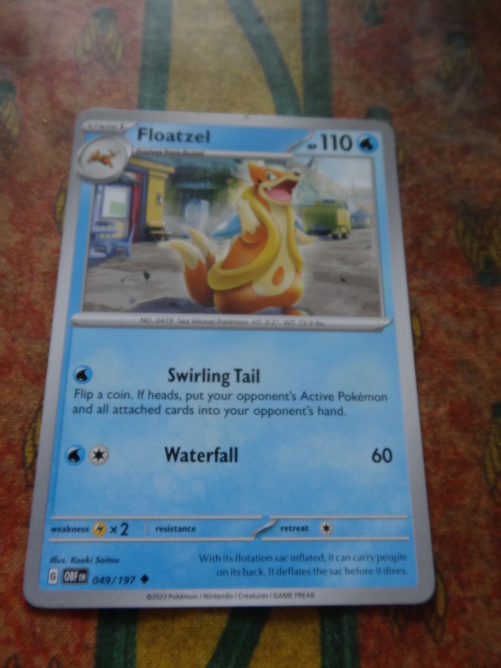 Pokémon Carte collezionabili: POKEMON  Floatzel   G  OBF EN   049/197   HP110   2023 – Usato da Romanel-sur-Lausanne venduto da Swift13