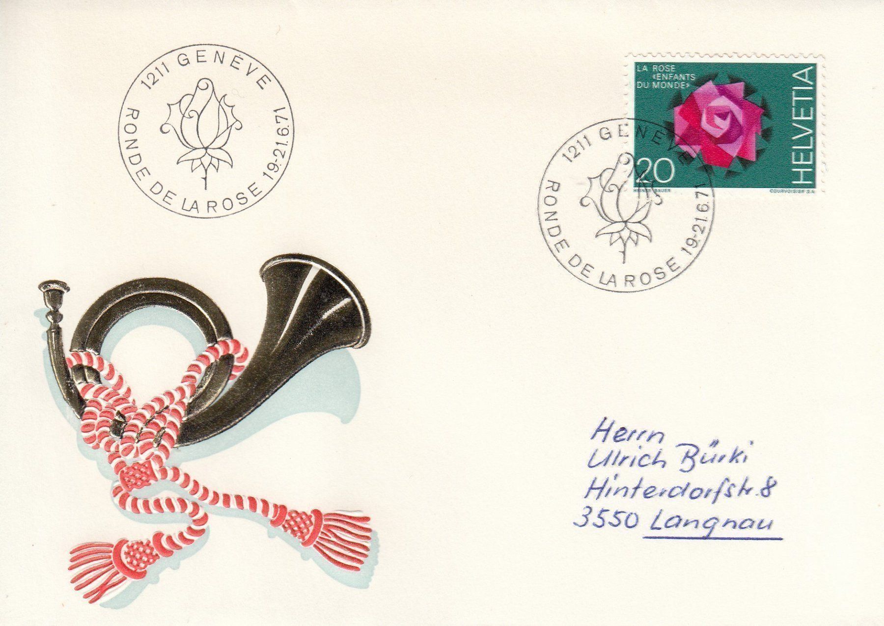 Tutti i francobolli: Turnerinnen, Rose, NABA 1971 4 Briefe – Usato da Spreitenbach venduto da Mustang_1105 1