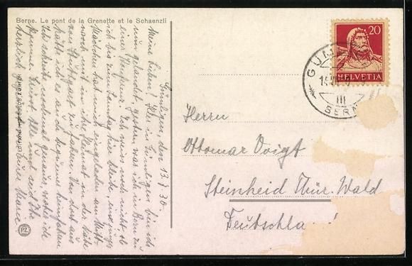 Cartes postales: AK Bern, Kornhausbrücke und Schänzli – D'occasion à Berlin par bartko-reher 1