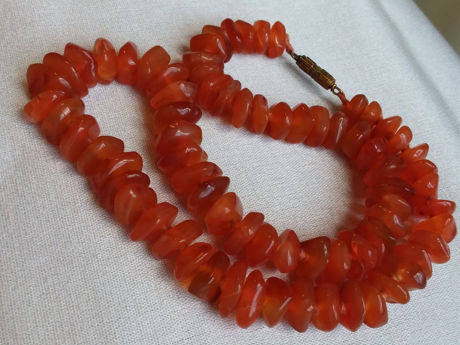 Catenine: Echtes trendiges CARNEOL Collier in Orange – Usato da Zürich venduto da sanwit 1