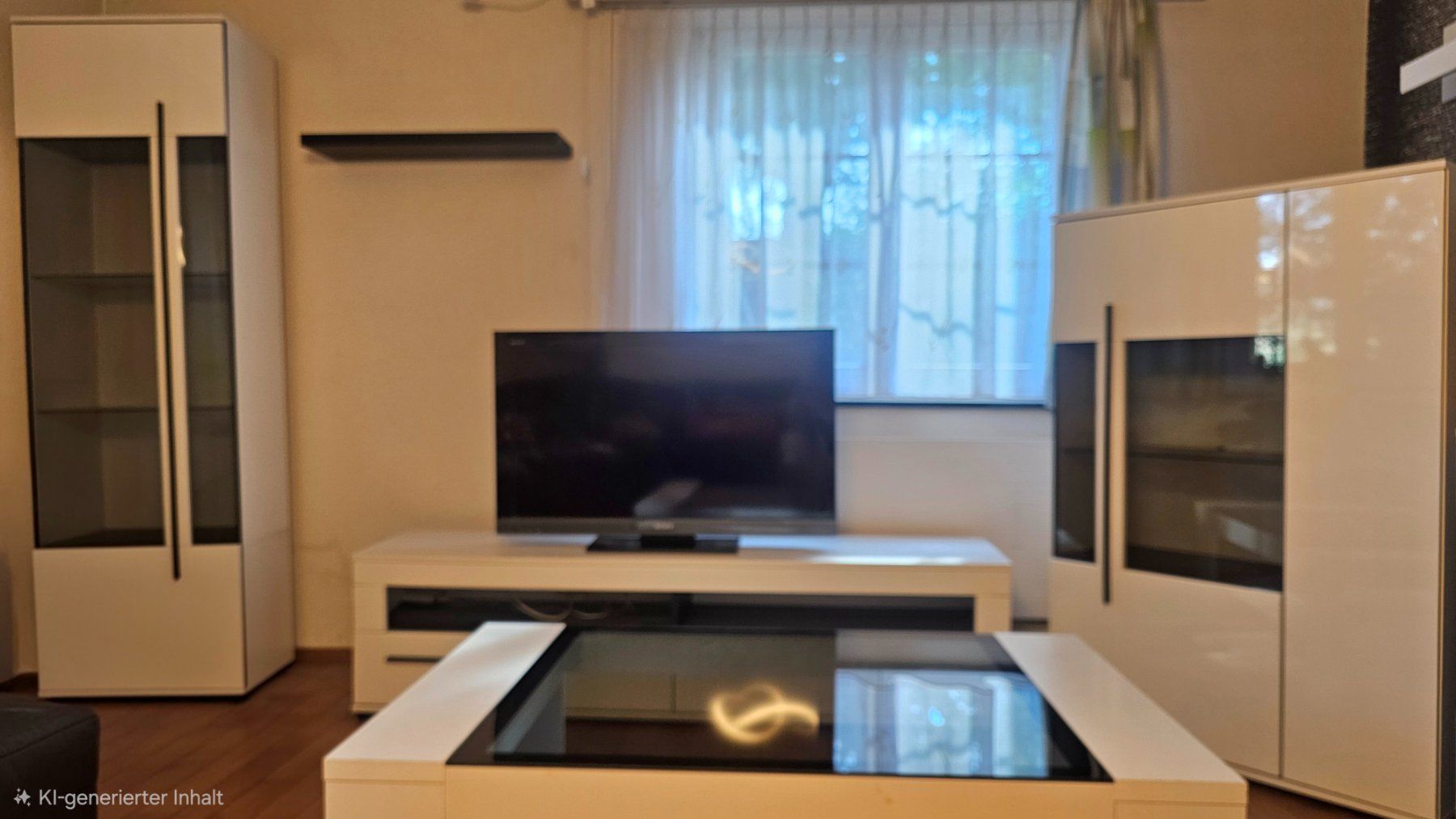 Tischset: Wohnzimmer-Einrichtung mit weißen Hochglanzmöbeln – Gebraucht aus Schleitheim von Kleo76 1