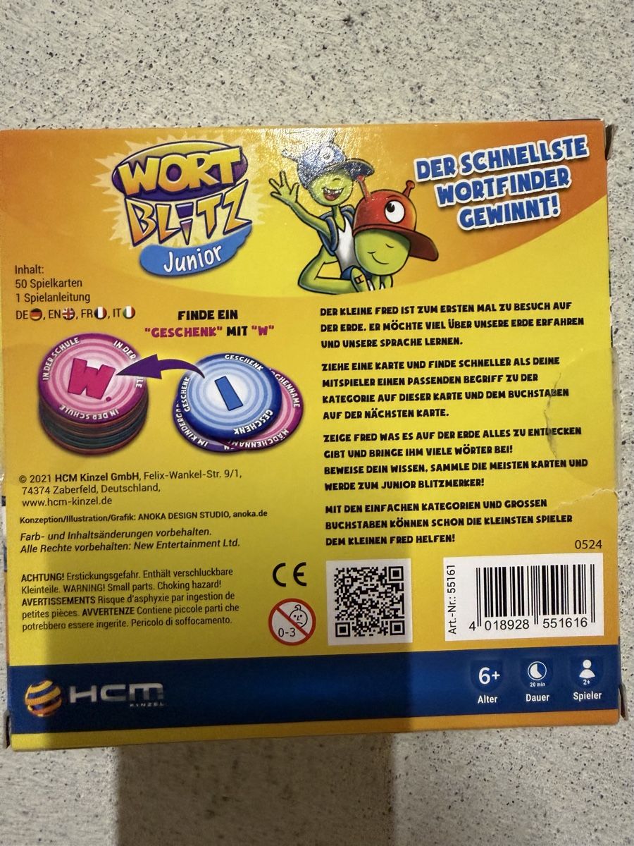 Spiele: Wort Blitz Junior Spiel 6+ – Neu (gemäss Beschreibung) aus Kilchberg ZH von Gejuba 1