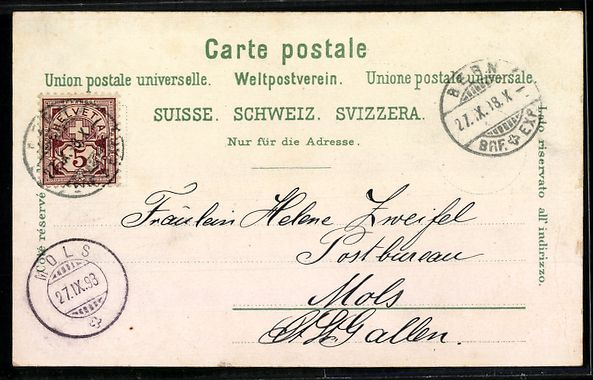 Ansichtskarten: Litho Bern, Zeitglockenturm u. Bärenbru – Gebraucht aus Berlin von bartko-reher 1