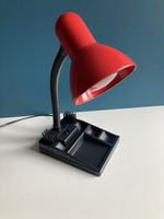 Rote Schreibtischlampe mit Ablage - Top Zustand!