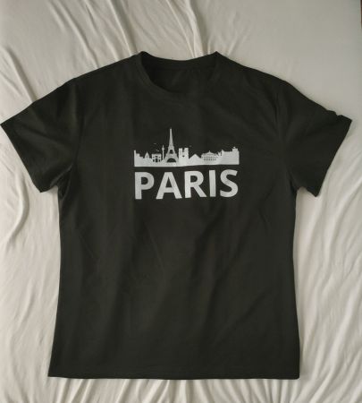 T-SHIRT PARIS NOIR XL NEUF