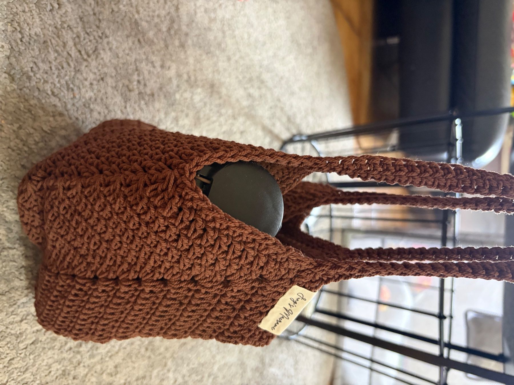 Taschen: Handmade Crochet Bag Brown Medium New – Neu (gemäss Beschreibung) aus Lossy von Jungs_Macrame 5