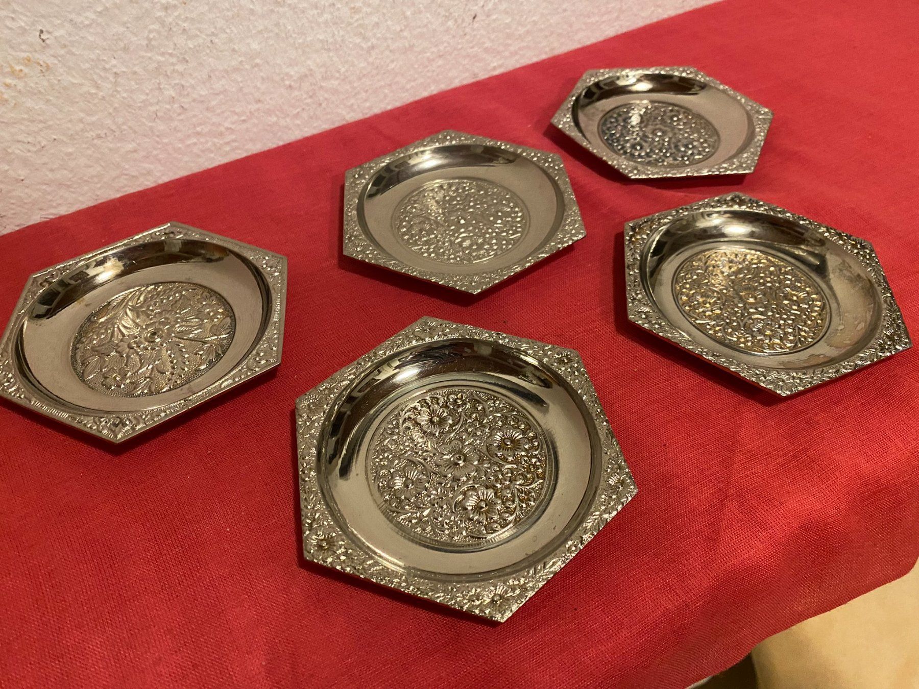 Sottobicchieri: 5x Silber Untersetzer – Nuovo (secondo la descrizione) da Basel venduto da FatCatPacksTheRatt 3