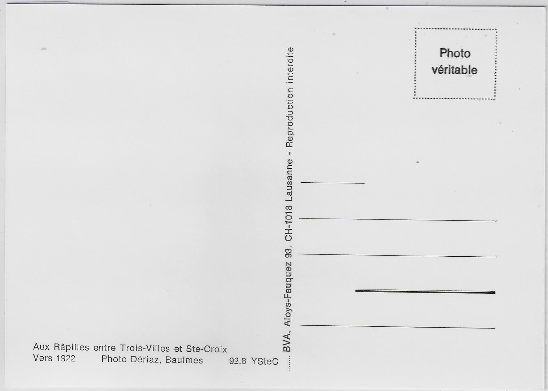 Cartoline postali: Aux Rapilles entre Trois-Villes et – Antico da Ettingen venduto da Kartenplanet 1