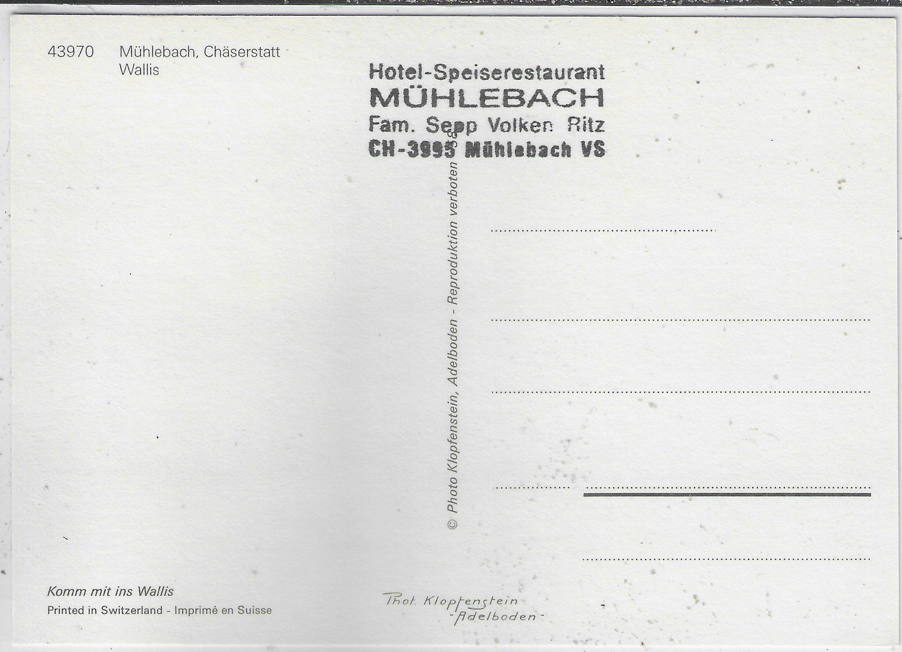 Cartoline postali: Mühlebach bei Ernen - Multiview – Usato da Ettingen venduto da Kartenplanet 1