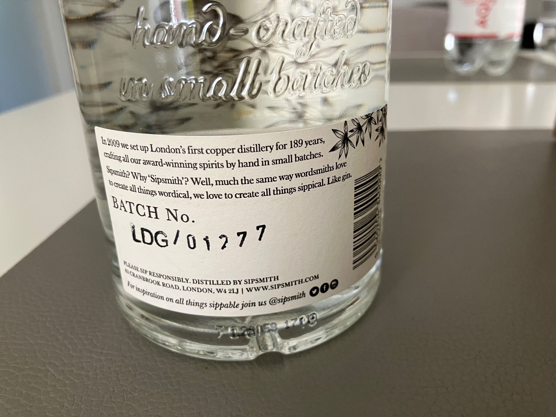 Spirituosen: Sipsmith London Dry Gin Flasche 70cl ungeöffnet – Neu (gemäss Beschreibung) aus Münchenstein von Juli88 2