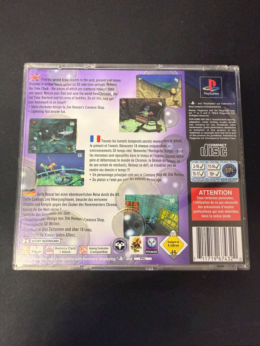 Sony Giochi: Rascal - PS1 – Usato da Pont-de-la-Morge venduto da Darfal 2