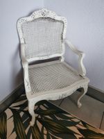 Shabby Chic Sessel Stuhl weiss antik look barock ca 102x65cm