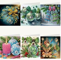 Diamond Painting 6 Stück Weihnachtskarten-2-Weihn-826