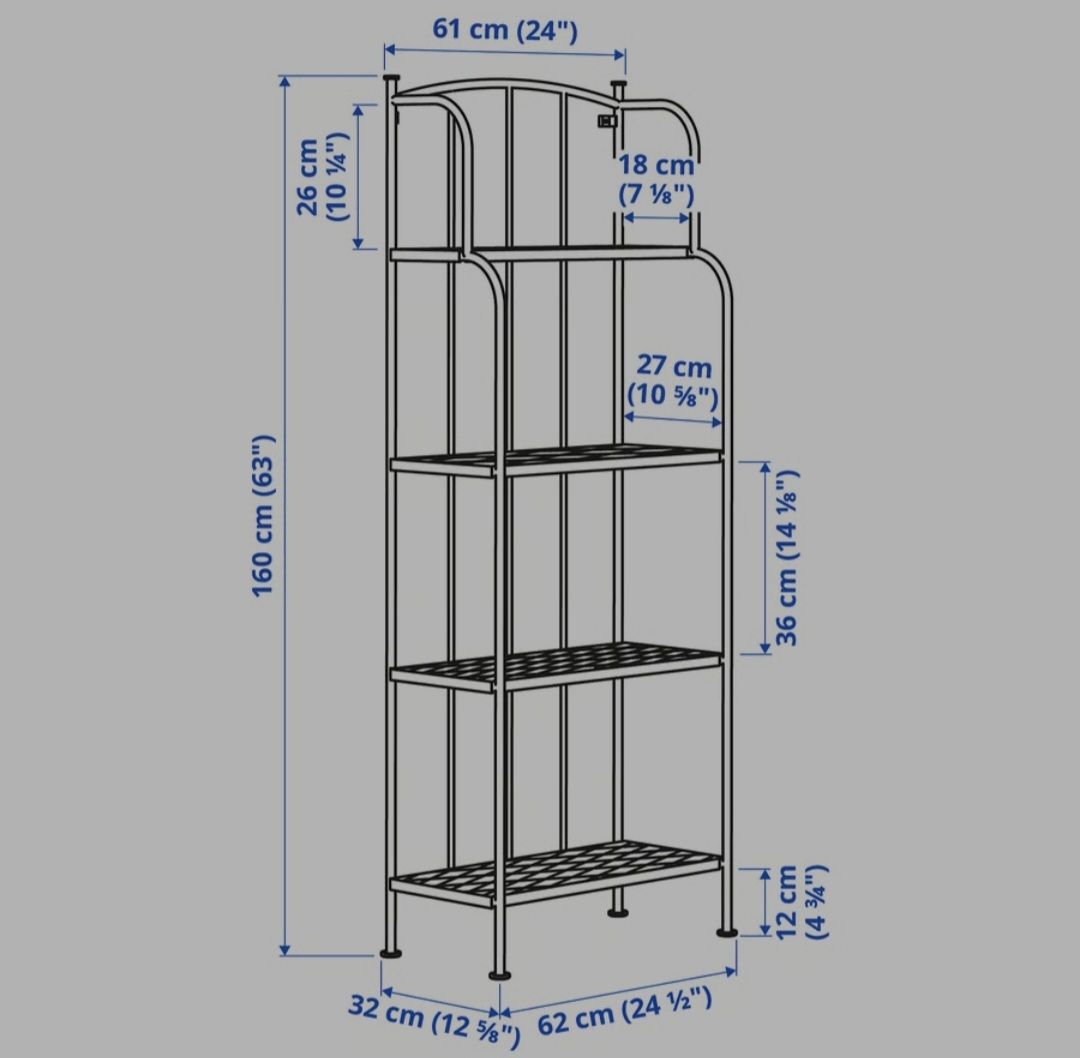 Ikea Scaffali: Metallregal anthrazit mit vier Ablageflächen – Usato da Aarau venduto da TamS. 2