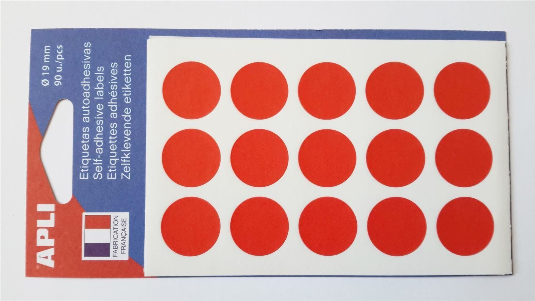 Sticker: Markierungspunkte, rot, 19mm, 90 Stück – Nuovo e nell'imballaggio originale da St. Gallen venduto da cointec 3