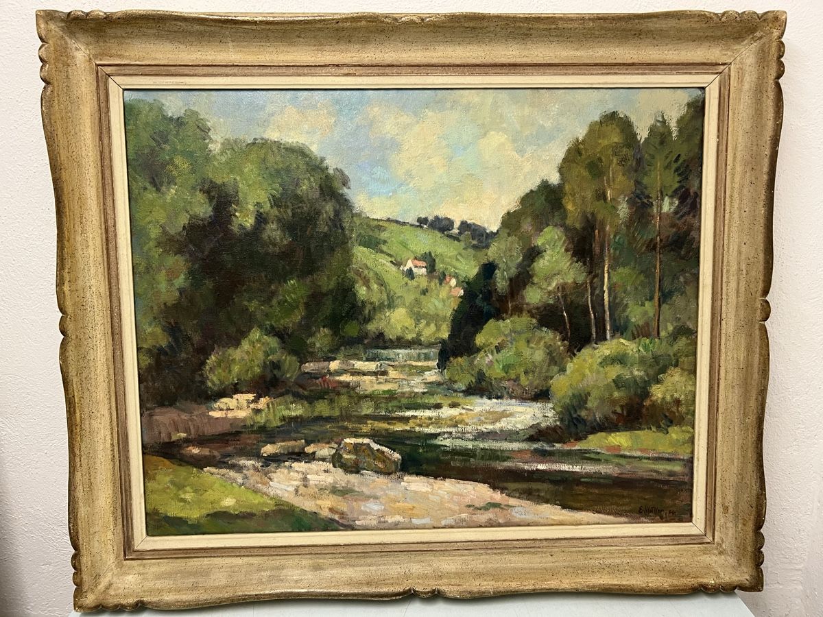Dipinti: Ernst Müller Gemälde Zumikon Landschaft – Usato da Hombrechtikon venduto da vespa1954
