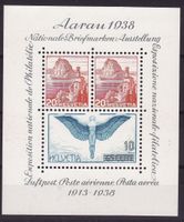 Block SBK-Nr. W11 (Ausstellung Aarau 1938), postfrisch **