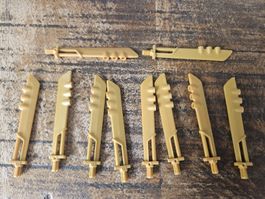 lego 35633 lot de 10 pièces Pearl Gold Large Figure Weapon,