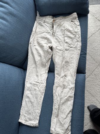 Mango Man Sommerhose aus Leinen, Beige, Gr. 44