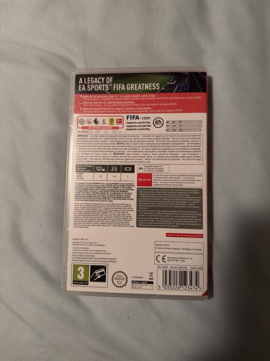 Nintendo Giochi: Nintendo Switch fifa 20 – Usato da Sementina venduto da bru_vpp5 2