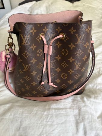 Louis Vuitton Noe braun rosa sehr guter Zustand