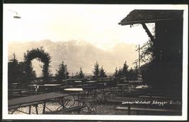 Buchs, Sommer-Wirtschaft SCHNEGGEN, Fotokarte um 1920