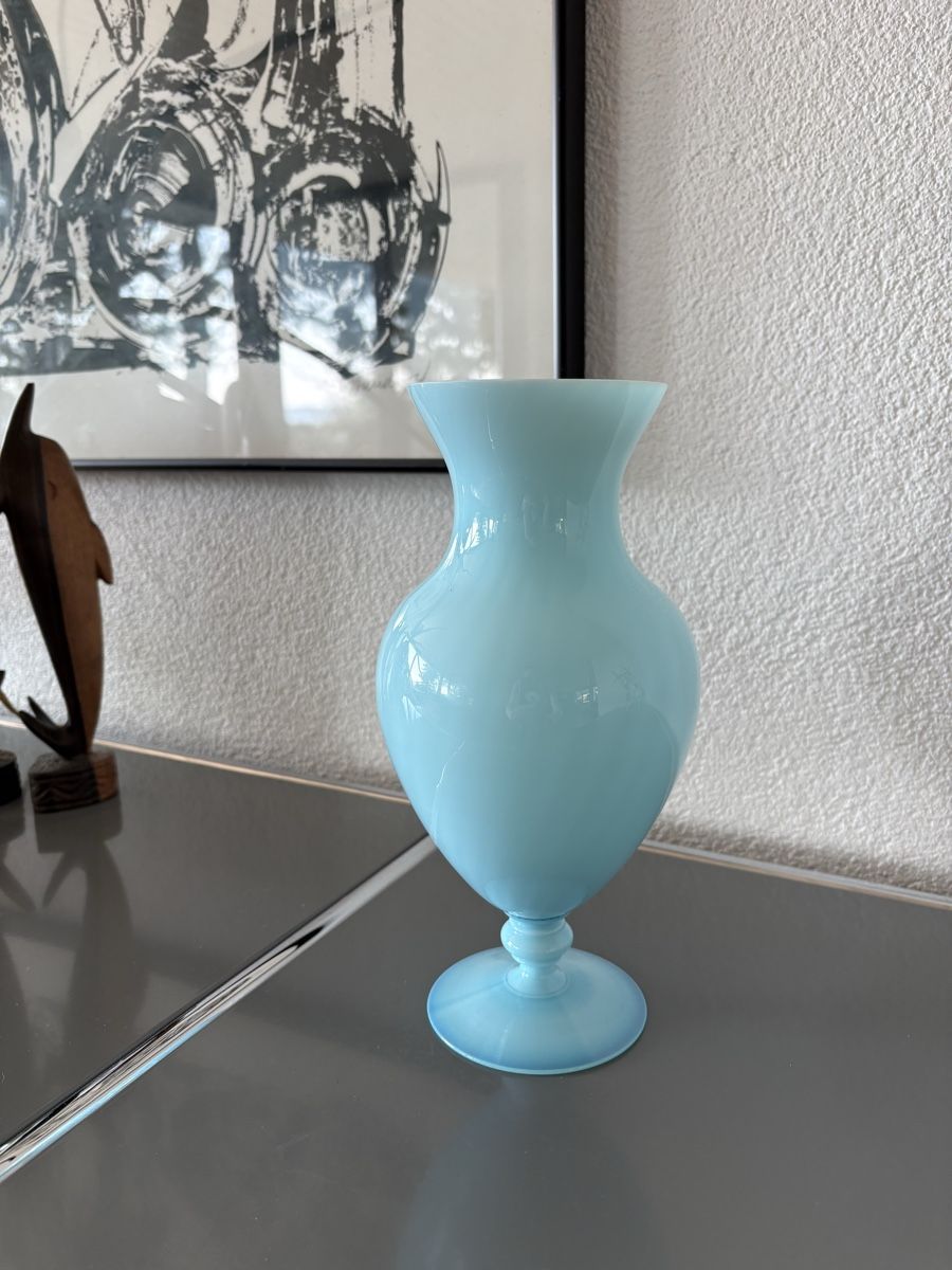 Vasen & Gefässe: Opalina Vase blau 60er – Gebraucht aus Bellach von 2ndBox