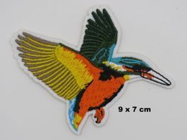 EISVOGEL - Aufnäher - Aufbügler - Stickerei - 9x7cm