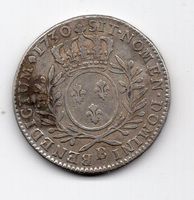 (335) Frankreich, ½ Ecu, 1730, ss