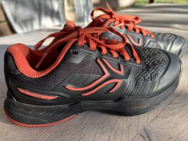 Tennisschuhe Gr. 34 Artengo TS990 Sandplatz, schwarz-orange