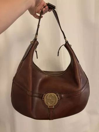 Sac à main Gucci vintage hobo cuir marron
