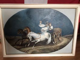 Gemälde, Erbstück, gross Öl auf Leinwand