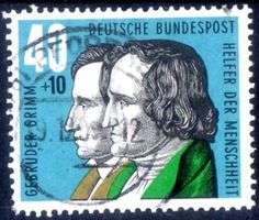 DEUTSCHE BUNDESPOST 1959WILHELM+JAKOB GRIMM GESTEMPELT-I144