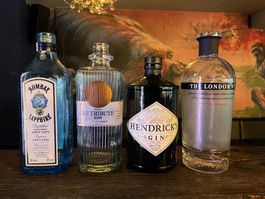 4 Stk. leere Gin Flaschen
