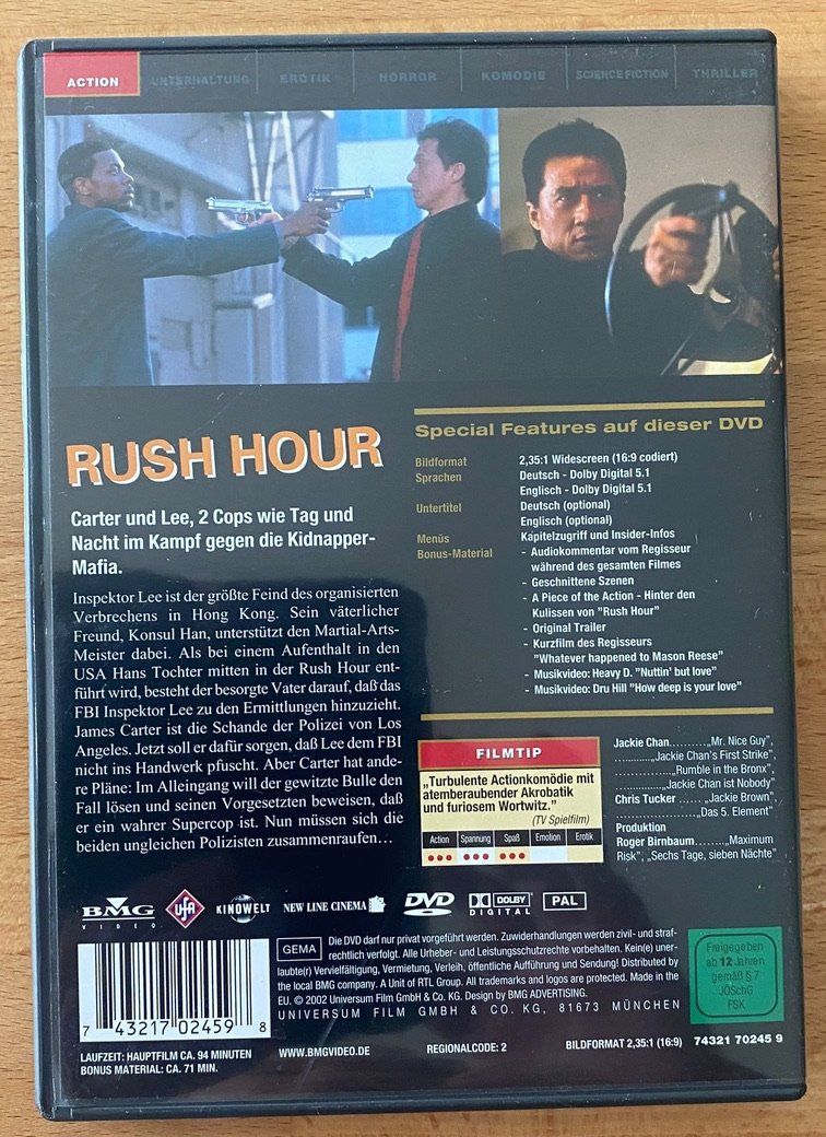 Tutti i DVDs: DVD - Rush Hour – Usato da Winterthur venduto da Secondhand-Family 2