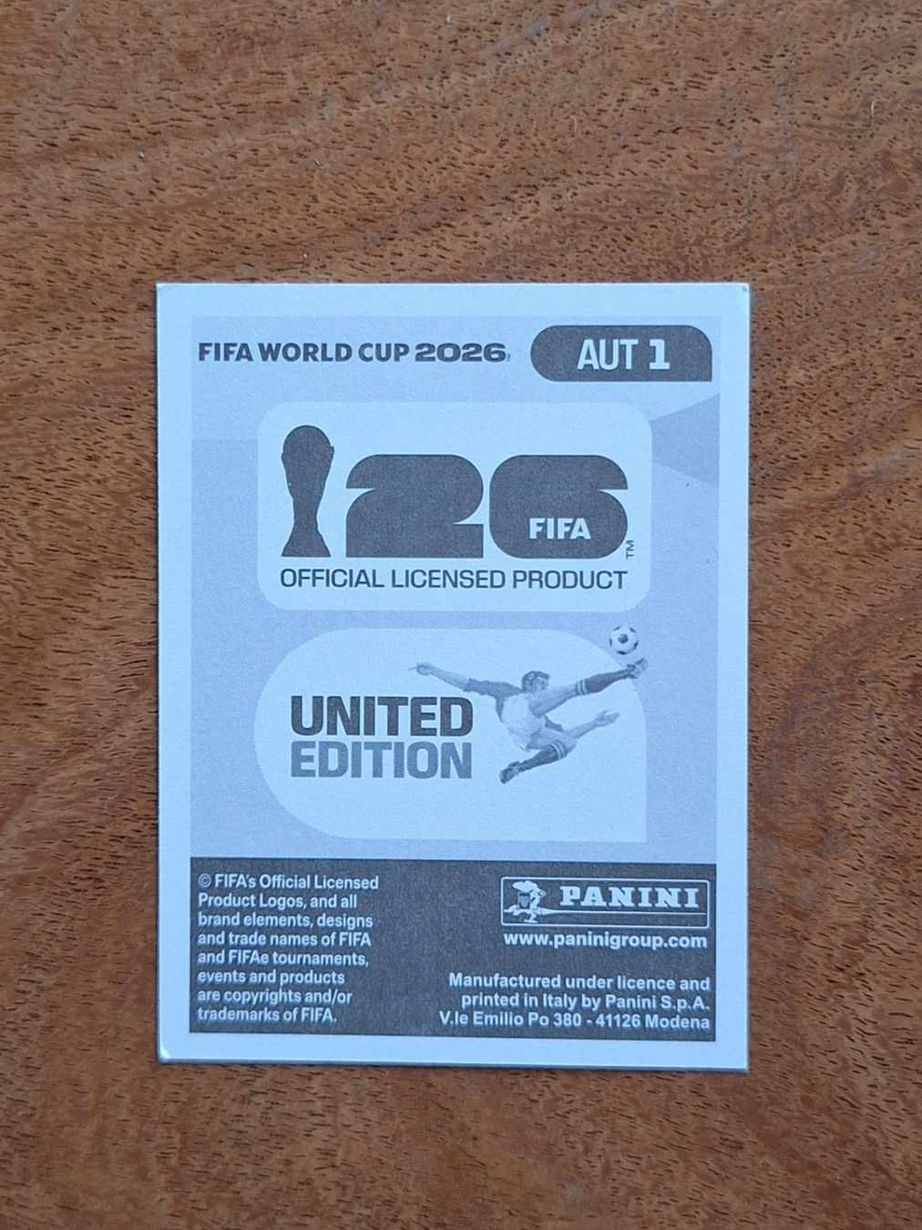 Panini Sammelbilder & Trading cards: Panini AUT 1 – Neu (gemäss Beschreibung) aus Romanens von Crocette 1