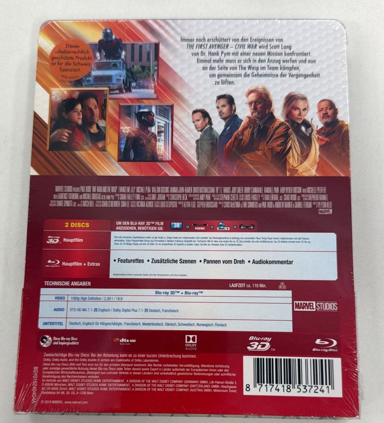 Tutti i DVDs: ANT-MAN WASP BLU-RAY+ BLU-RAY 3D STEELBOOK – Nuovo e nell'imballaggio originale da Zürich venduto da freioccasionen 1