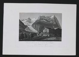 Grindelwald Gletscher Aquatinta von Dikenmann