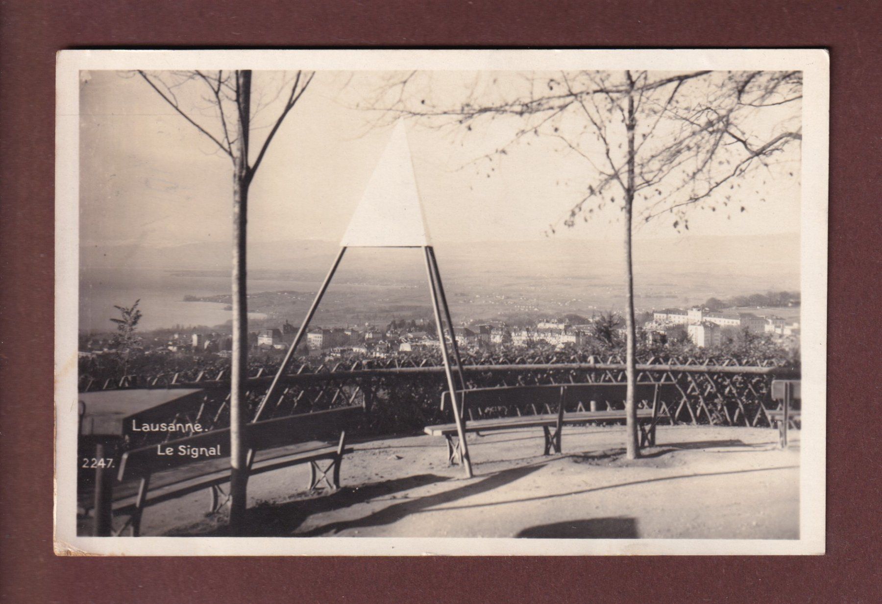 Cartoline postali: LAUSANNE - Le Signal - 1928 – Usato da Pully venduto da nicecards