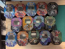 14 leere Pokémon Tins