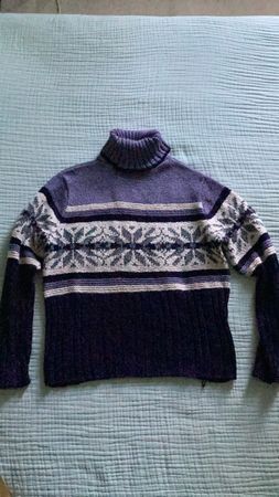 Rollkragenpullover Sweater Project lila Grösse M gebraucht