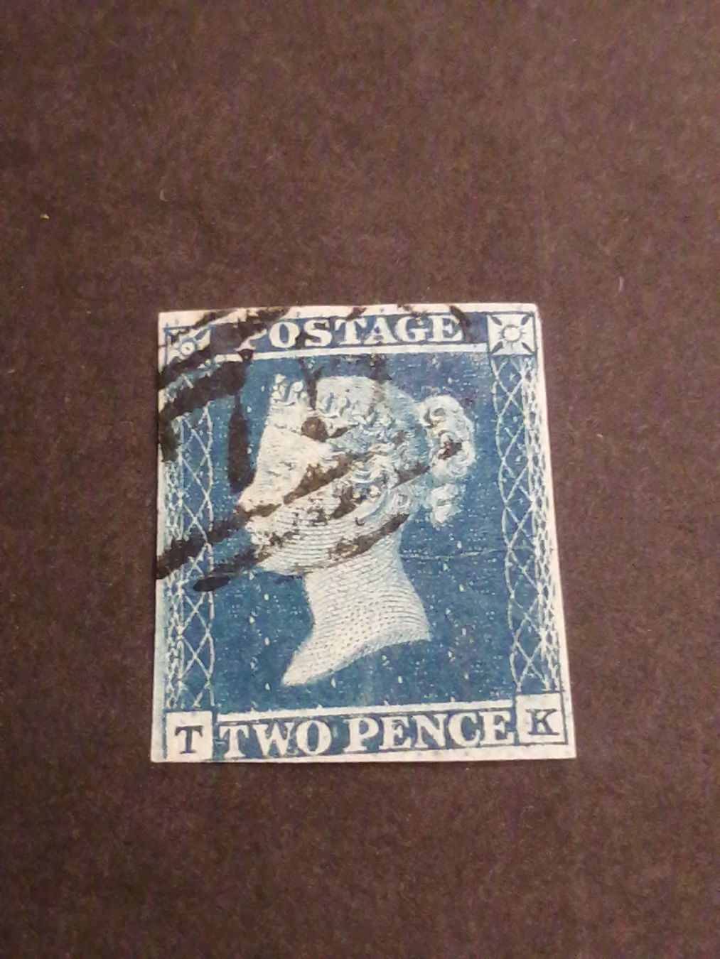Alle Briefmarken: Two Pence Blue 1841  – Gebraucht aus Happerswil von tschergi
